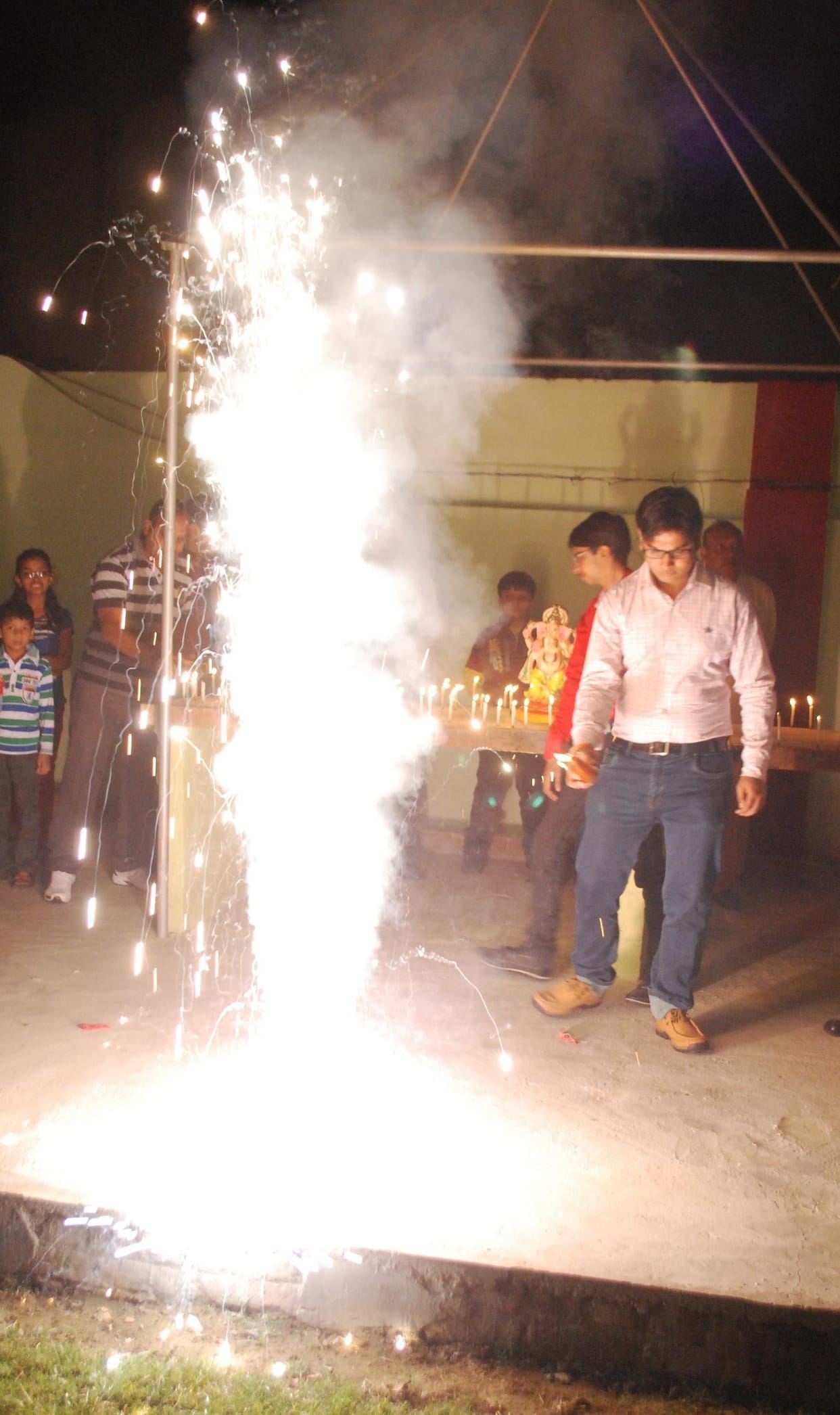 Home illuminated on Diwali, police on 24-hour alert