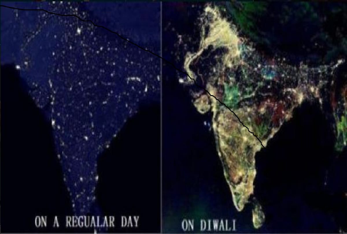 Diwali celebrations and social media reactions on diwali wishes