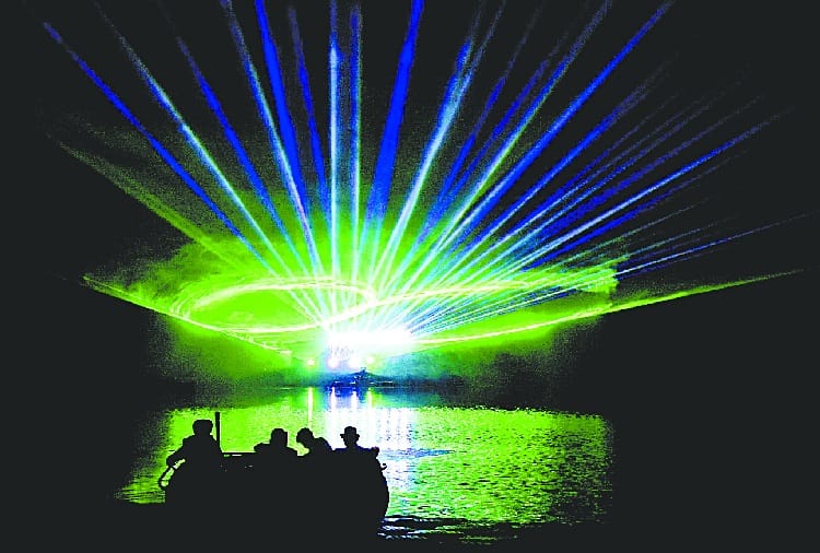 laser show in chandigarh on sukhna lake to celebrate diwali festival