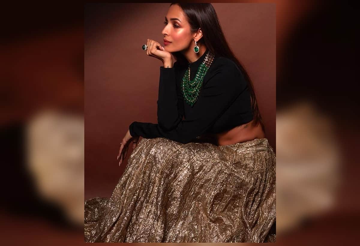 Malaika Arora Looks gorgeous in Black and Golden Outfit
