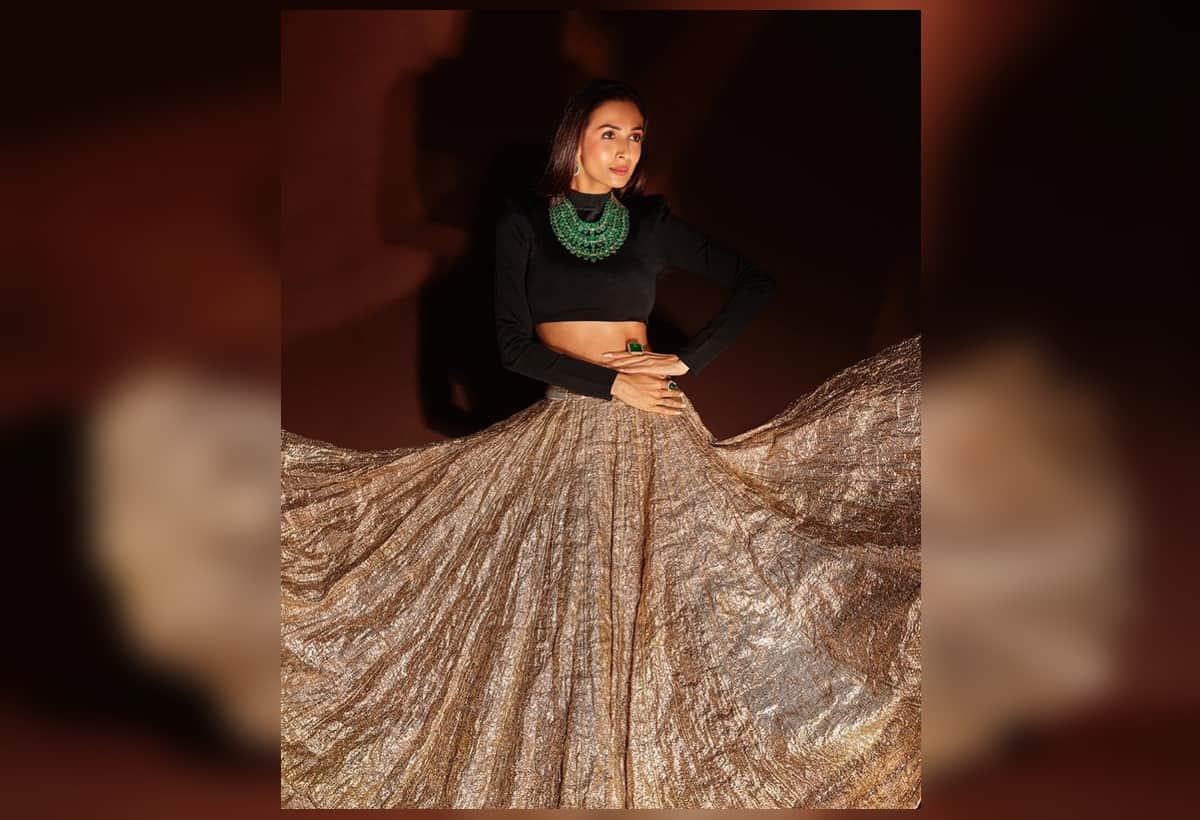 Malaika Arora Looks gorgeous in Black and Golden Outfit