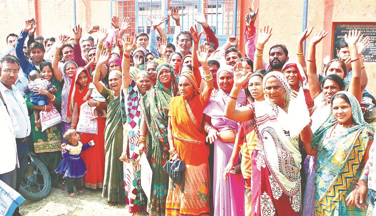 The villagers created a ruckus outside the Krishnajani