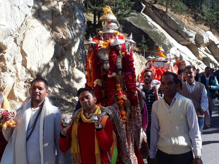 Gangotri Dham Door Closing ceremony in winter 2019 photos