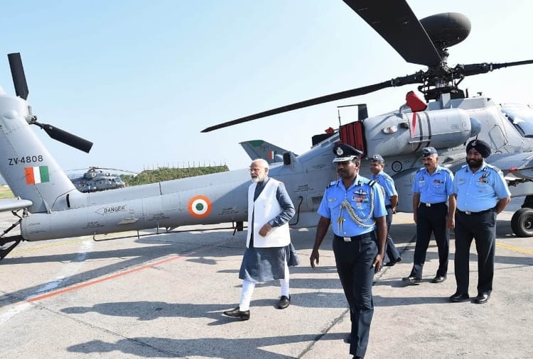 PM Modi reaches Pathankot air base