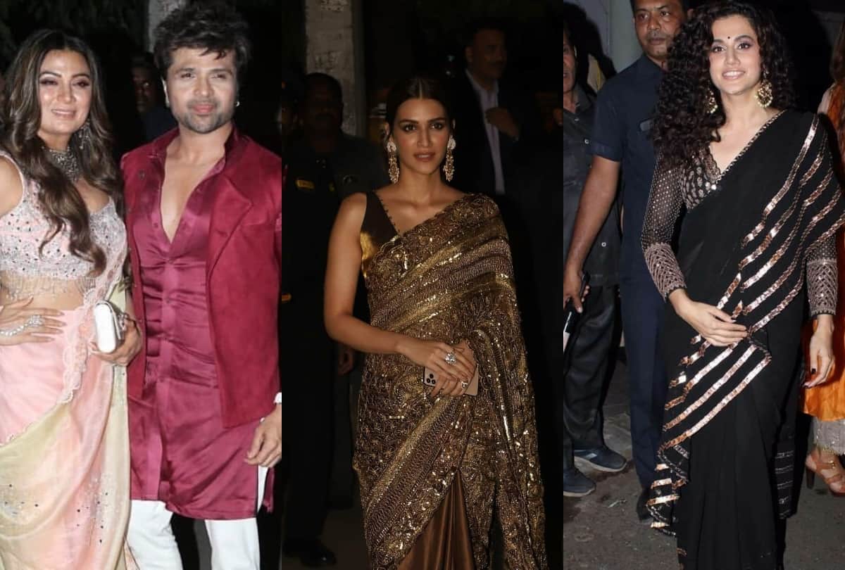 mukesh ambani nita ambani anant ambani radhika merchant spotted at amitabh bachchan diwali bash