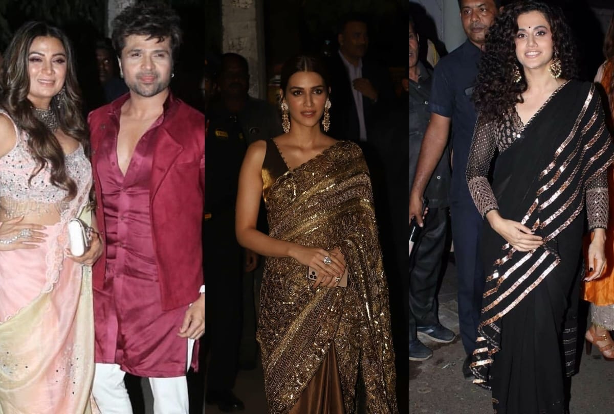 mukesh ambani nita ambani anant ambani radhika merchant spotted at amitabh bachchan diwali bash