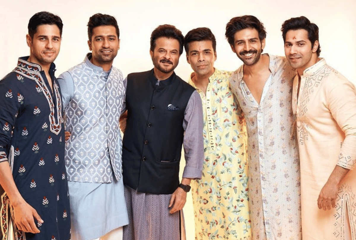 karan johar diwali pooja sara ali khan janhvi kapoor kartik aaryan