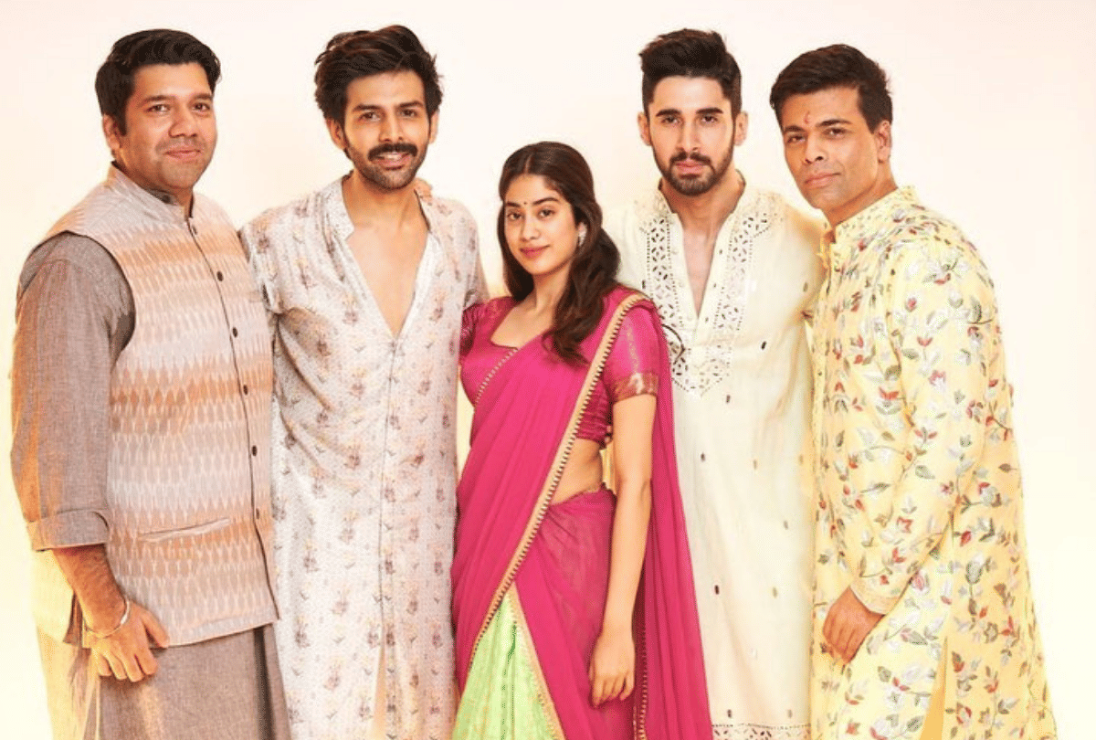 karan johar diwali pooja sara ali khan janhvi kapoor kartik aaryan