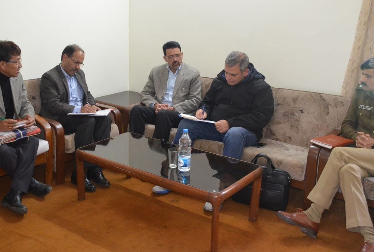 CM Principal Secretary Sanjay Kundu meeting with officers in Sangla Kinnaur Himachal Pradesh