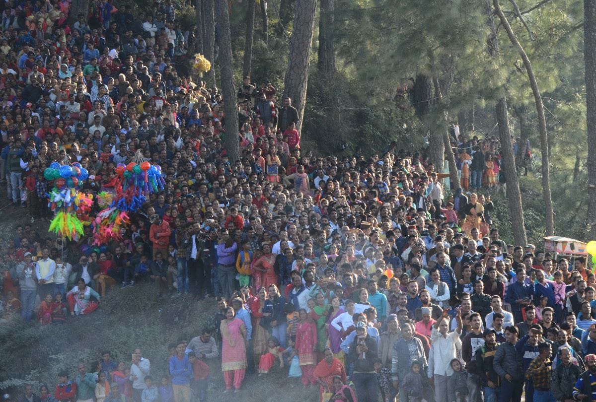 Stone pelting fair in Dhami Shimla Himachal Pradesh for goddess kali