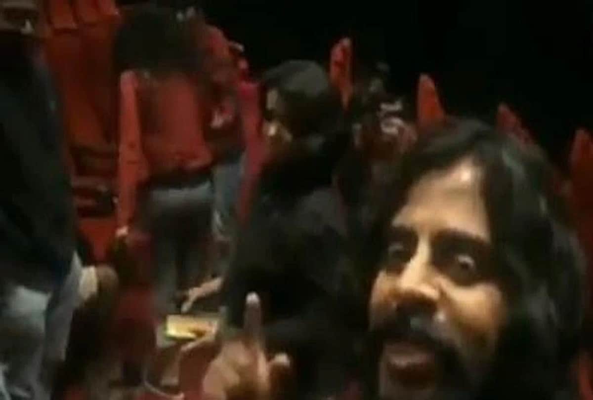 Kannada actors Arun Gowda BV Aishwarya Viral Video for national anthem in a cinema hall of Bengaluru