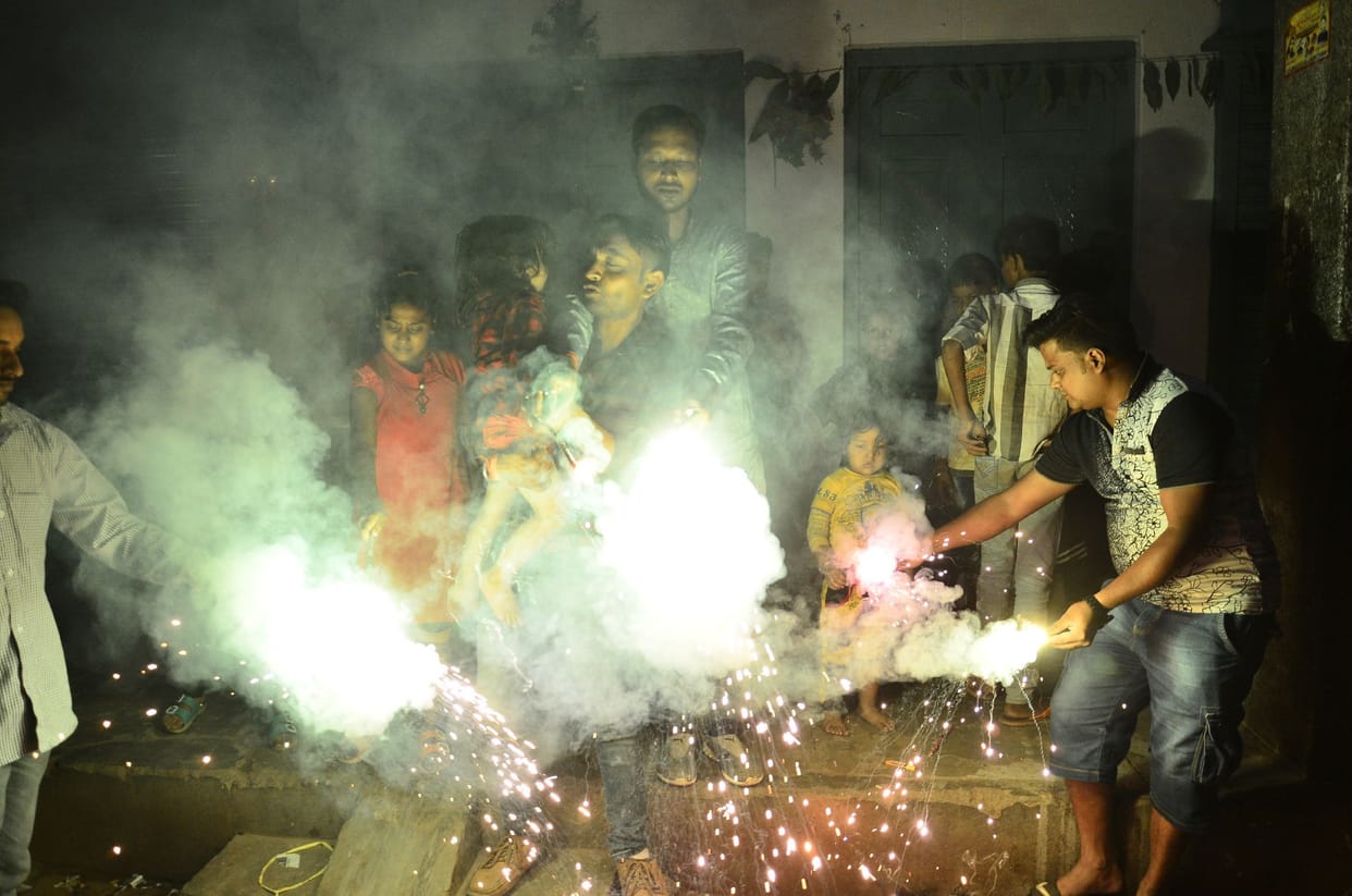 Traditionally celebrated Deep festival, boils crackers