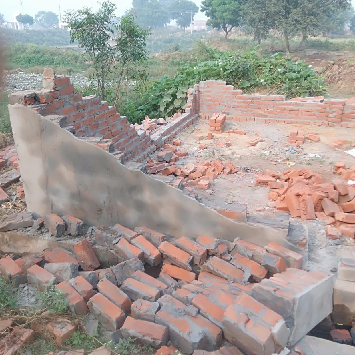 all three garbage house demolished in bijoli