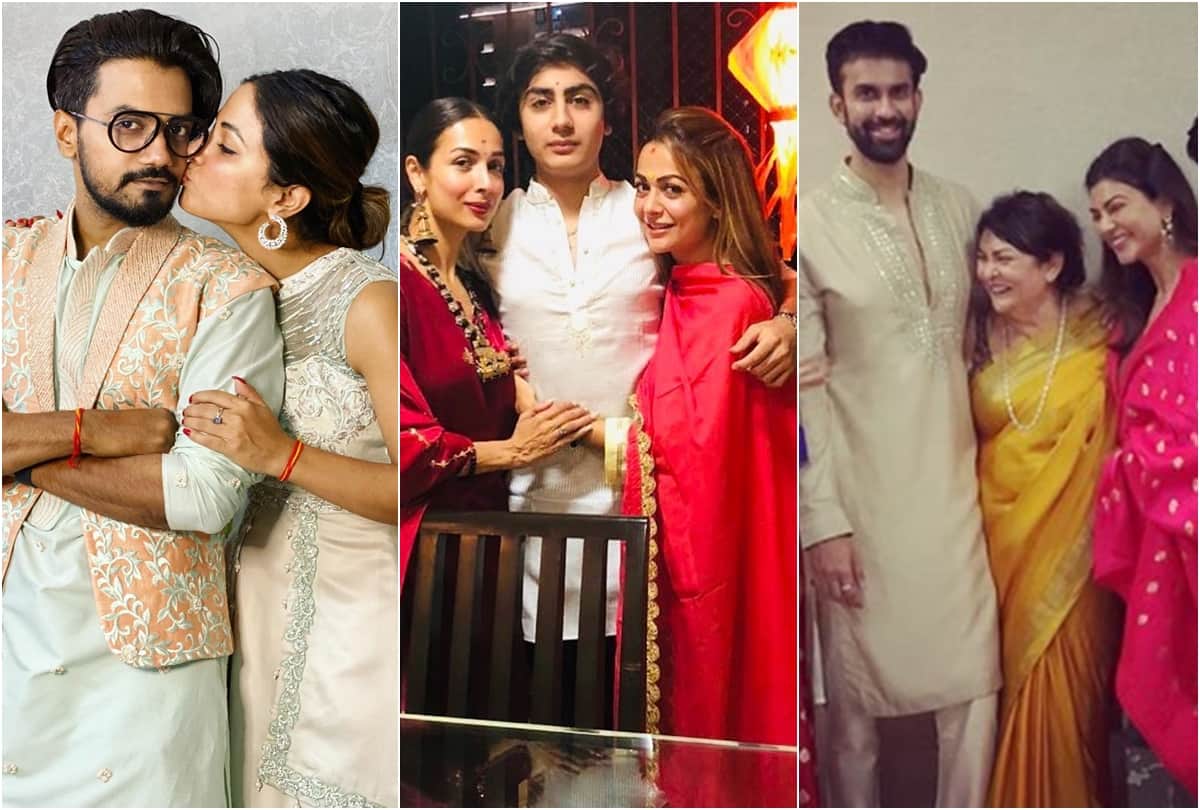 Diwali 2019 Photos of malaika arora Hina Khan Sushmita Sen Jay Bhanushali Shweta Tiwari