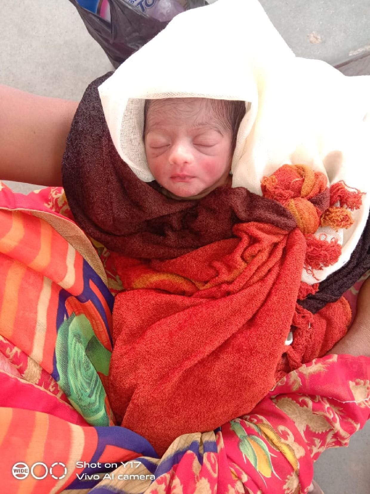 Newborn found in a lonely place
