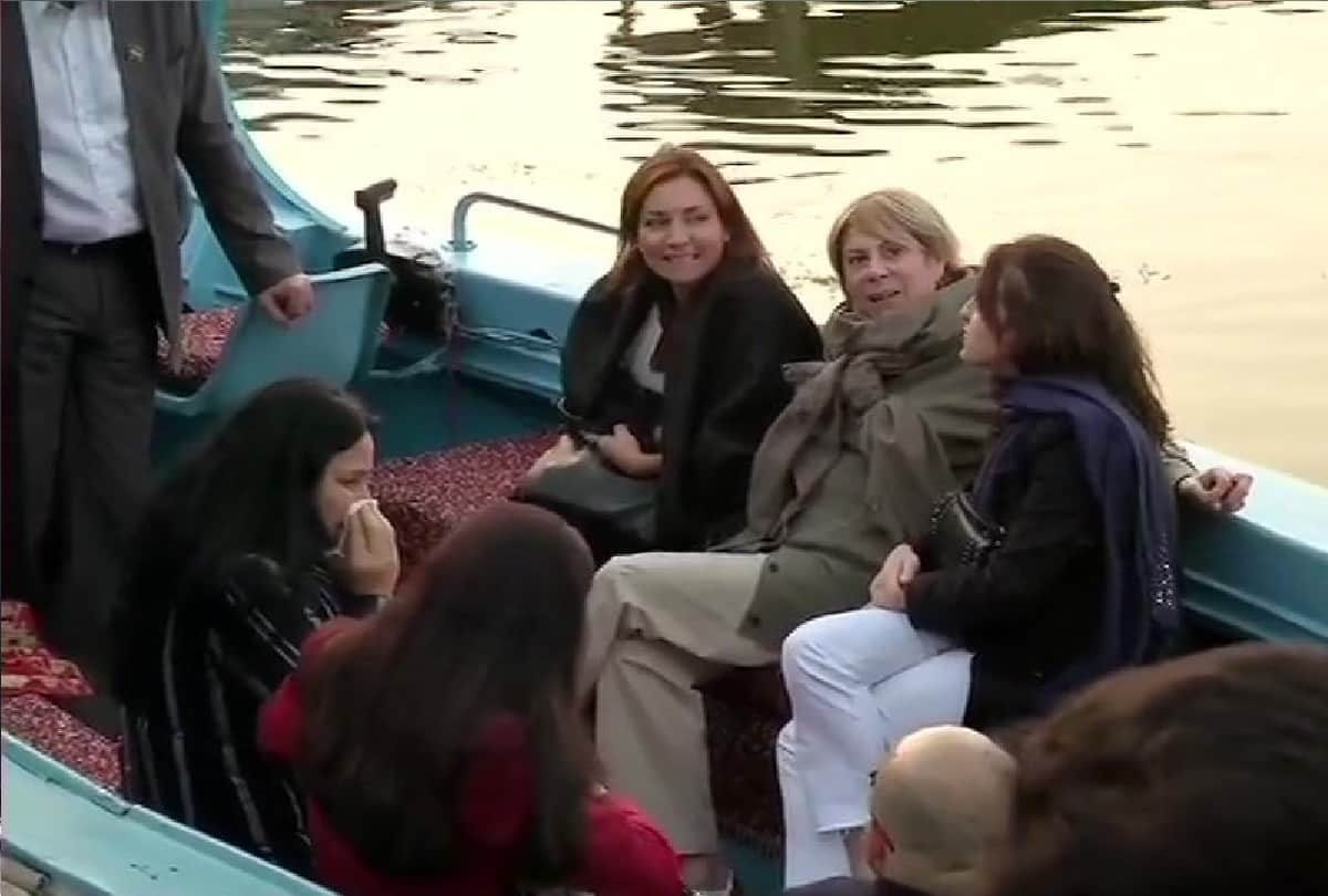 delegation of European Union MPs visited Dal lake in Srinagar Jammu Kashmir