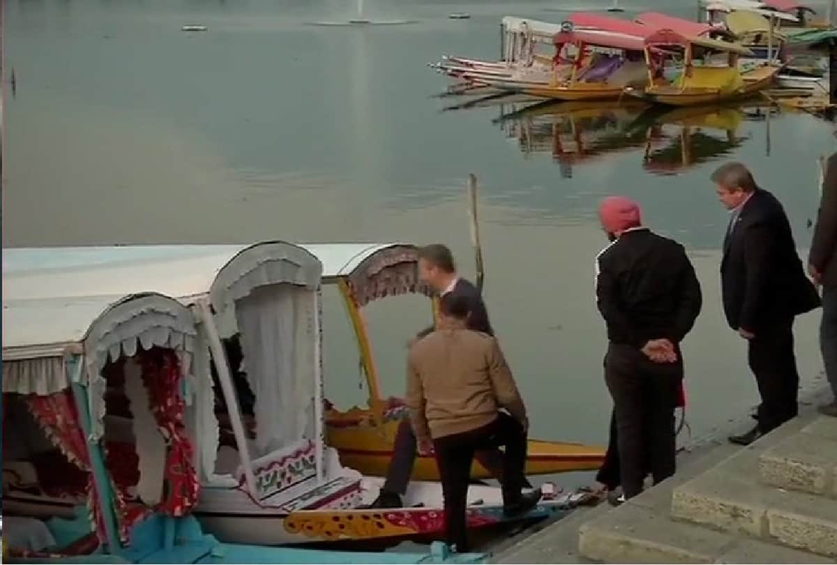 delegation of European Union MPs visited Dal lake in Srinagar Jammu Kashmir