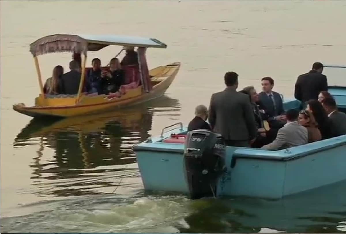 delegation of European Union MPs visited Dal lake in Srinagar Jammu Kashmir