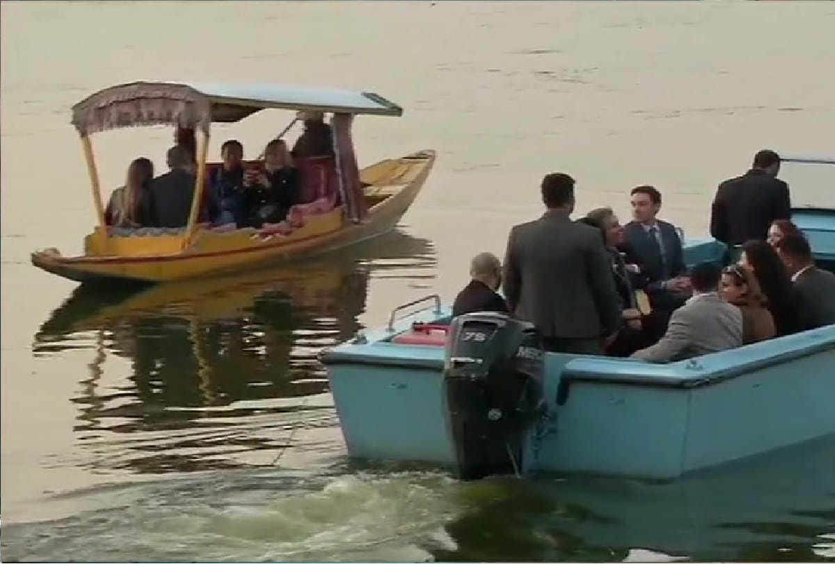 delegation of European Union MPs visited Dal lake in Srinagar Jammu Kashmir