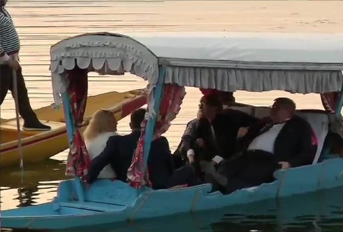 delegation of European Union MPs visited Dal lake in Srinagar Jammu Kashmir