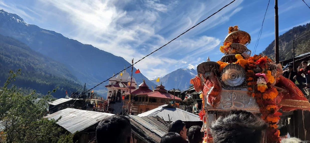 Viraji Maa Ganga in the temple located in Mukhba village