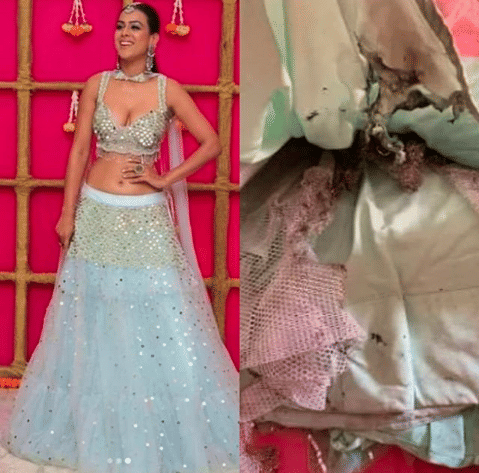 tragedy with nia sharma her lehnga caught fire