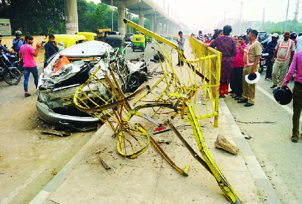 two died in Road Accident On Highway of Diwali Night in faridabad