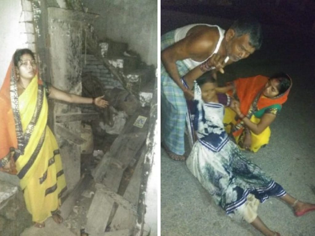 police broke the doors of the houses and men ran awayin varanasi
