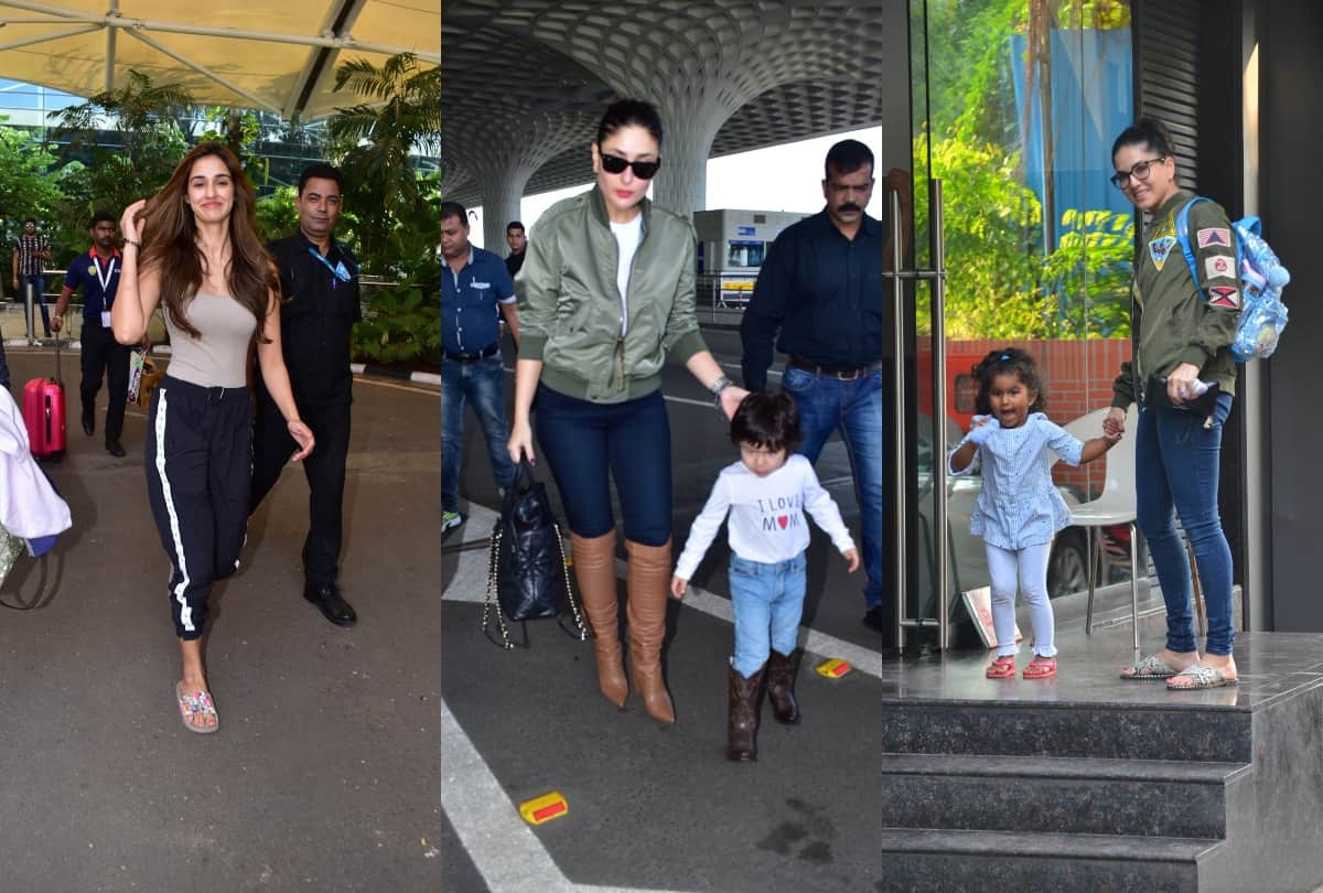 Disha Patani Sunny Leone Tara Sutaria Janhvi Kapoor Kriti Kharbanda Kareena Kapoor spotted in mumbai