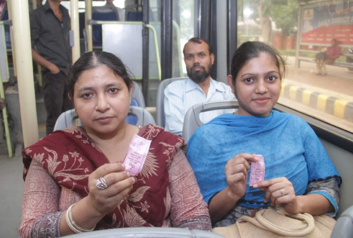delhi free dtc bus for ladies are happy but asking if travel is free why pink pass other question