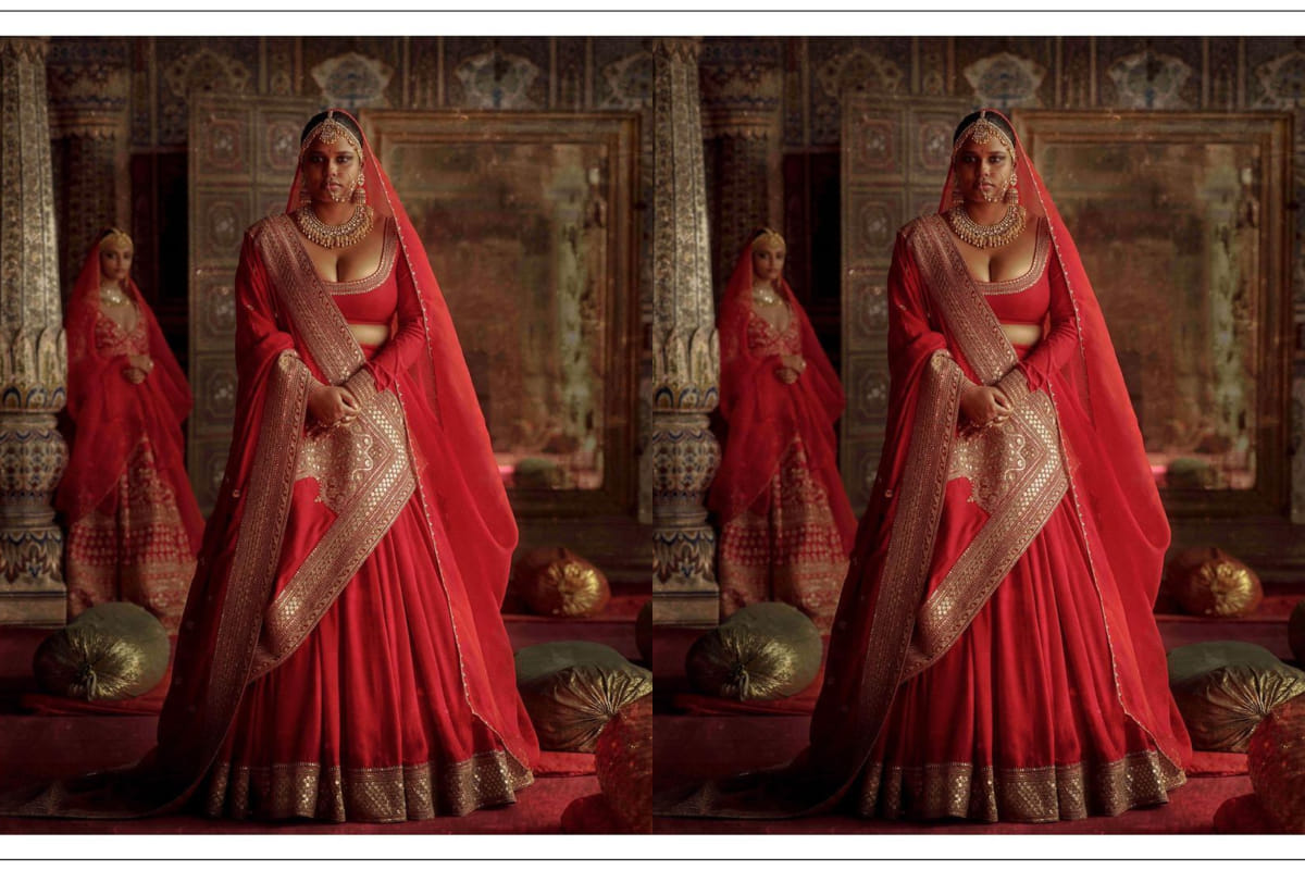katrina kaif slays in sabyasachi hot red lehenga at amitabh bachchan diwali bash