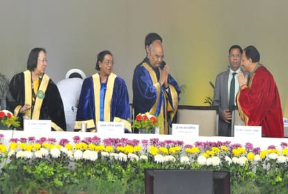 President ramnath Kovind arrives as chief guest at convocation ceremony of Jamia Milia Islamia