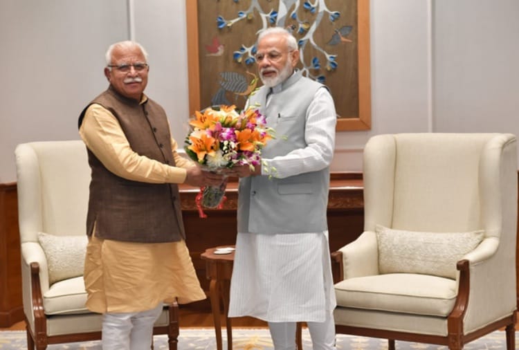 haryana cm manohar lal khattar meets pm modi and home minister amit shah