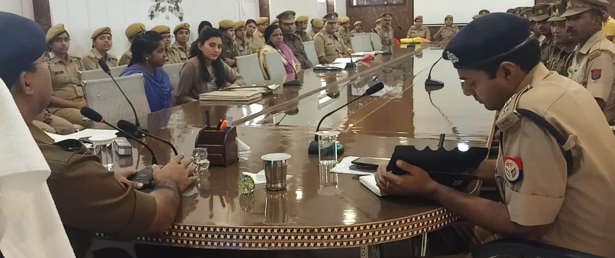 SP gives tips to women police personnel