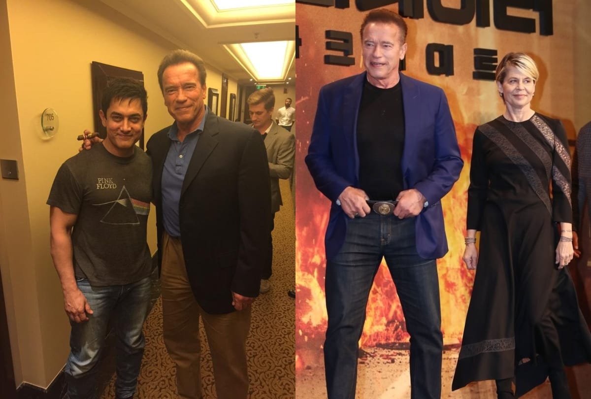 Amar Ujala gave free ticket Terminator DarkFate after click selfie with Arnold Schwarzenegger photo