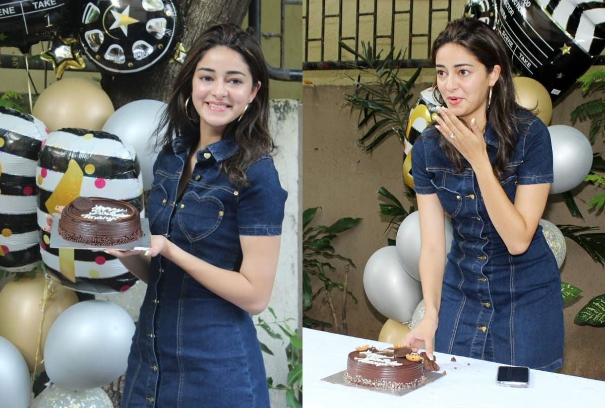 ananya pandey birthday look casual denim with media