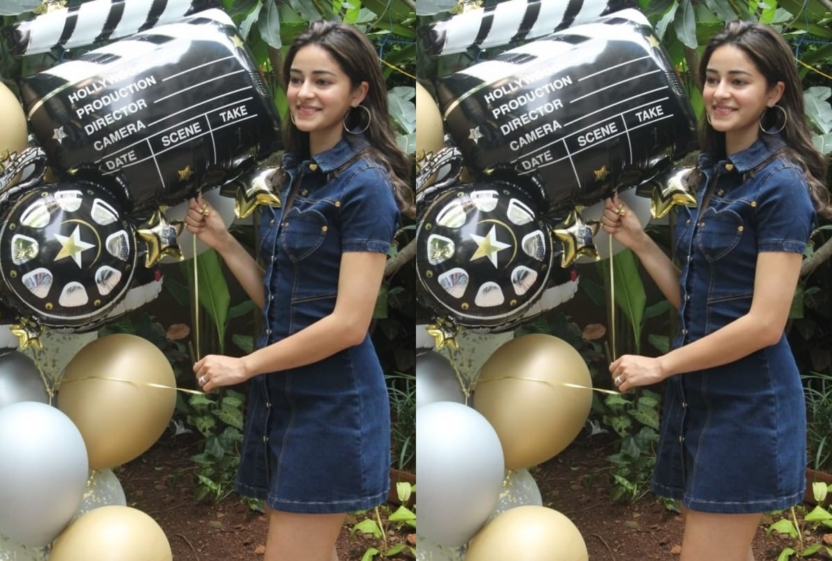 ananya pandey birthday look casual denim with media