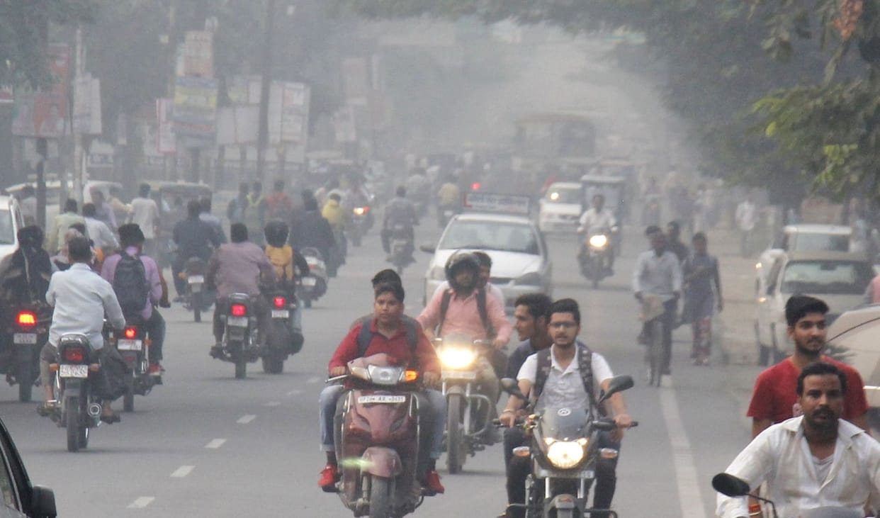 Bijnor News: Smog started falling in Bijnor