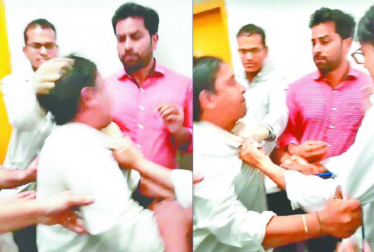 Doctors beat Timardar in emergency OT in s n college agra