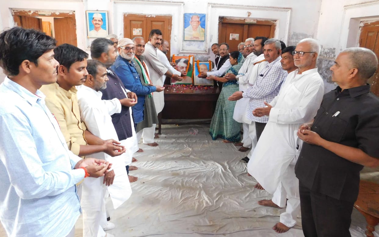 Congress celebrated martyrdom of former PM and birth anniversary of Patel