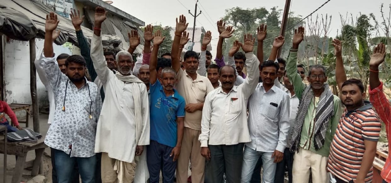 Villagers angry over non-construction of road and sewer
