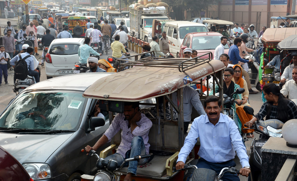The city is stuck in a jam