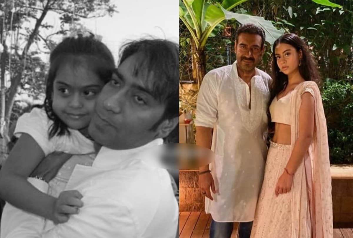Ajay Devgn daughter Nysa Devgn shared childhood picture says forever Daddy little girl