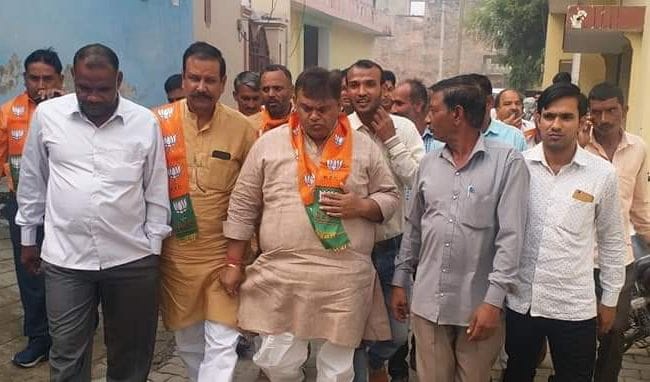 the sankalp yatara begain by bjp leaders