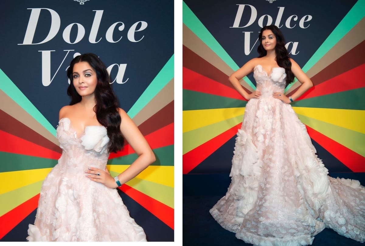 aishwarya rai looks princess in off shoulder flower gown for her birthday celebration