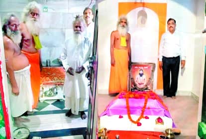 अंबेडकरनगर के अहिरौली में गोविंद साहेब की समाधि (बायें) व अयोध्या में संत पलटू राम की समाधि स्थल।