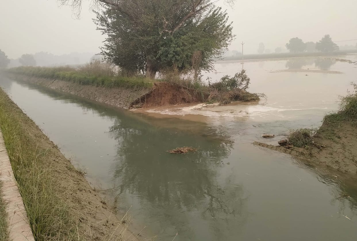 broken mammot branch 300 acres of crops submerged from three places