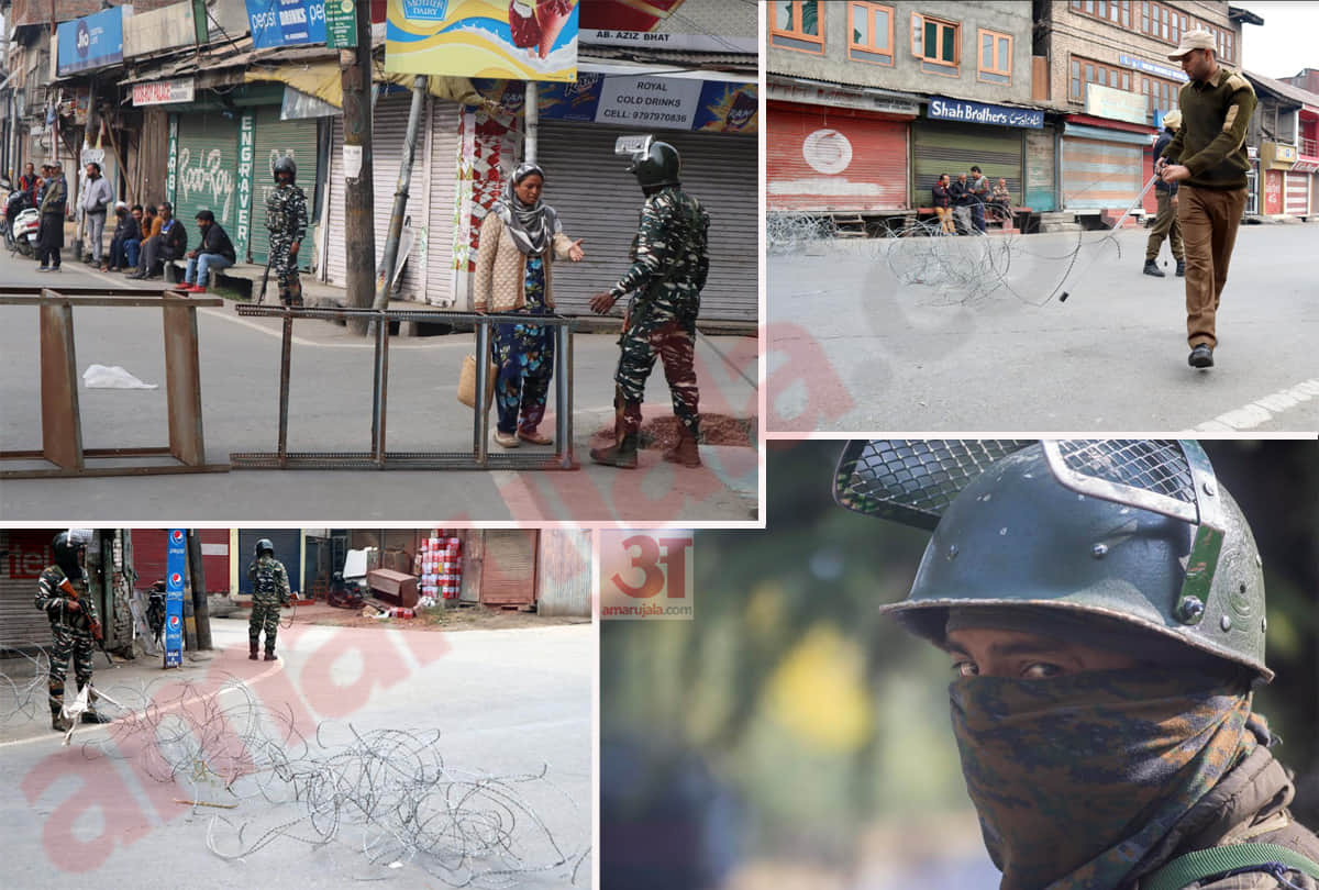 kashmir latest photo of restrictions after article 370 revoked, latest visuals of jammu kashmir