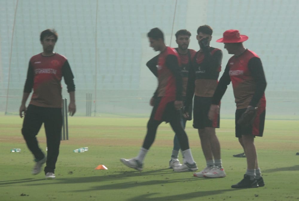 west indies team practice in ekana Cricket Stadium