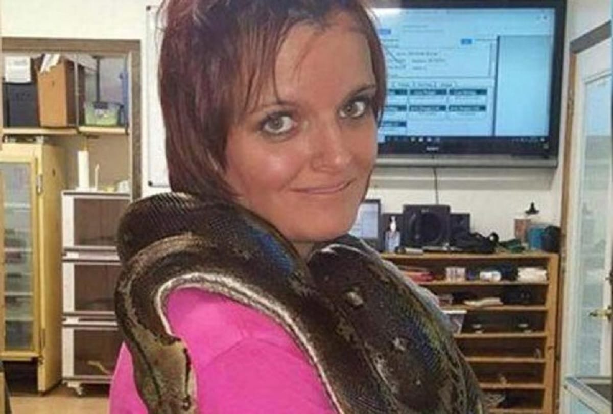 Woman found dead with python wrapped around her neck in Indiana